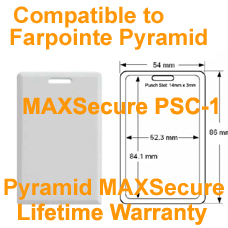 Proximity Clamshell Card Farpointe Pyramid MAXSecure Format Compatible with Farpointe Pyramid PSC-1